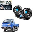 AutoMoto Car Fan 12Volt 360 Degree Rotatable Powerful Quiet Strong 2 Speed Rotatable Dual Head Car Dashboard Auto Cooling Air Fan For Leyland Dost