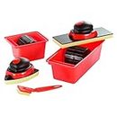 DEKTON DT95859 Painting Tool KIT,RED 7PC,Paint Pads,Tray, Heavy Duty,I Deal for Home DIY, Deco, BULIDING, Quick and Easy to USE., Red/Black