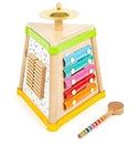 Small Foot 11507 Musical Triangle Sound, Made of Wood, a Brightly Coloured Multi-Instrument for Young Musicians Toys, Multicolored