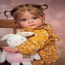 Reborn Dolls Girl, 23 Inch Handmade Realistic Baby Doll, Soft Cotton Body Poseable,Best Birthday Xmas Gift Age 3+