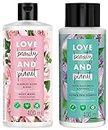 Love Beauty & Planet Onion Oil, Blackseed Oil & Patchouli Sulfate Free Hairfall Control Shampoo, 400 ml & Love Beauty & Planet Moisturising Body Wash for Dry Skin 400 ml