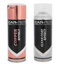 COPPER Special Effect Paint and CLEAR COAT Effect . Decorative Spray Paint