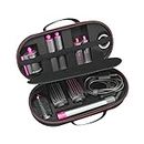 RLSOCO Hard Case for Dyson Airwrap Complete Long/Complete Styler HS05 HS01 - Fits 4pcs Long Barrels or Short Barrels-Black（Case only,Hair Styler is not Included）
