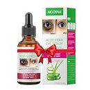 Aloe Vera Eye Serum Dark Circles Under Eye Treatment for Women to Reduce Appearance of Puffy Eyes Eye Bags Fine Lines and Wrinkles for All Skin Types, Beauty Skin Care Gift