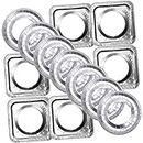 TIDTALEO 20pcs Gas Stove Oil Proof Mat Stove Burner Liners Gas Stove Protectors Gas Range Liner Gas Protectors Stove Protector Cover Oven Liner Aluminum Foil Material Thicken Top Cover
