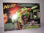 Pistola Nerf Rayven Cs-18 N-Strike Glow In The Dark Darts Firefly Tech nuova con scatola Raven