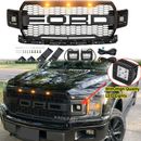 For 2018 2019 2020 Ford F150 Grill Raptor Style Front Bumper Grille Mesh w/LED