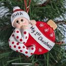 Primeros adornos de Navidad para bebés bebés niños niñas personalizar nombre decoración de árboles Xma