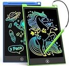 TECJOE 2-Pack LCD Schreibtablett, 10-Zoll buntes Doodle Board für Kinder, elektronische Zeichnung Tablet Zeichnung Pads, Geschenke für 3–6-Jährige (Blau und Grün)