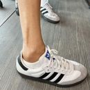 New Men Women SamBa Shoes Suede Soccer Players Leather Upper Black White Fashion