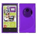 VCOMP® S-Line TPU Silicone Mobile Phone Case for Nokia Lumia 1020 Purple