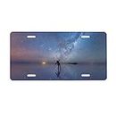 Looking Up Alone Print License Plate Car Tag Extra Thick Aluminum License Plate For Decorative Front License Plate 15 X 30 Cm