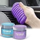 TICARVE Cleaning Gel for Car Cleaning Putty Car Slime for Cleaning Car Detailing Putty Detail Tools Car Interior Cleaner Automotive Car Cleaning Kits Keyboard Cleaner Blue Purple (2Pack)