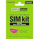 Simple Mobile Keep Your Own Phone 3-in-1 Prepaid SIM Kit