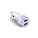 CHARGEUR VOITURE DOUBLE USB UNIVERSEL BLANC - DUAL USB OUTPUT CAR CHARGER WHITE