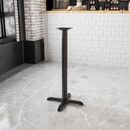 Flash Furniture Beverly Restaurant Table X-Base w/ 3" Dia. Bar Height Column Cast Iron in Gray | 22" x 22" | Wayfair XU-T2222-BAR-GG