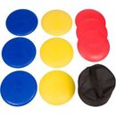 Trademark Innovations 9 Piece Disc Golf Set w/ Carrying Case Plastic in Blue/Red/Yellow | 6 H x 10 W x 10 D in | Wayfair DISCGLF-9PC-RYB