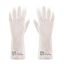 Qingshangmmm Washing Gloves Tool Rubber Gloves Gloves Cleaning Gauntlets Kitchen Hand Long Latex Dishes Warm Washing Dish Kitchen，Dining & Bar (E, E)