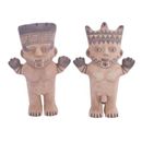 Chancay Duality,'Male and Female Chancay Ceramic Replica Sculptures from Peru'