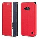 for Nokia Lumia 550 Case, Fashion Multicolor Magnetic Closure Leather Flip Case Cover with Card Holder for Nokia Lumia 550 (4.7”)