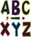 Teacher Created Resources 77282 Electric Bright 7" Fun Font Letters