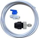 Vyair Connection Kit 4 for Fridge Water Filter Plumbing/Hose Installation Compatible with American Style Refrigerators, Includes Connector Fittings & 1/4" Pipe (10m)
