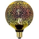 TIANFAN Classic Edison 3D Fireworks Light Bulb LED Light Source AC85-240V E27 Decorative Light Bulb (G125, Golden)
