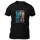 EqualLife Pure Cotton Chest Print T Shirt-Science Fiction Avatar Jake Sully Design-by ZingerTees-Men-EL9120460-M-BL-40 Black