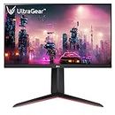 LG Ultragear IPS Gaming Monitor 60 cm (24 Inches), FHD 1920 x 1080, 1ms, 144Hz, AMD FreeSync Compatible, HDR 10, sRGB 99% (Typ.), DP, HDMI, Height, Tilt & Pivot Adjust Stand, 24GN65R (Black)