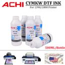 Tinta ACHI DTF 500 ml tinta 5 colores YMCKW para ropa de impresión de puntero DTF 1390/1800