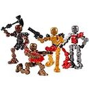 Zing Klikbot Complete Set of 4 Poseable Action Figures with Weapons, Translucent, Create Stop Motion Animation, for Ages 6 and Up (Series 2 Villains)