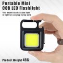 Portable Mini COB Flashlights Rechargeable Keychain Small Flashlight Work Light