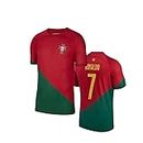 MEYAR Football Jersey Home_CR7_Portugal- for Men and Sports Jersey for Men 2022-23 8-9 Years Yellow