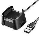 CellFAther Charger, Compatible with Fitbit Versa/Versa Lite/Versa Special Edition, Replacement Charging Dock Cable Charger for Versa Smartwatch (Not for Versa 2, Black)