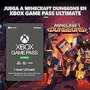 Suscripción Xbox Game Pass Ultimate - 1 Mes | Minecraft Dungeons se incluye con la suscripción | Xbox One/Windows 10 PC - Código de descarga