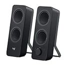 Logitech Z207 2.0 Multi Device Stereo Speaker (Black), 9.5" x 3.5" x 4.9&Quot;