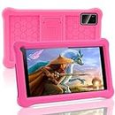 SANNUO Tableta Niños 7 Pulgadas Android 11 Tablet con RAM 3GB ROM 32GB (TF 128GB), Kids Juego Educativos, Control Parental, Pantalla IPS HD, Dual Cámara, 2.4GWi-Fi, Kid-Proof Funda Tablet(Pink)
