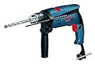 Bosch GSB 16 RE Heavy Duty Corded Electric Impact Drill, 750W, 1.8 kg, 2.1 Nm, 3,250 rpm, 13 mm Chuck, Compact Design, With Auxiliary Handle, Depth gauge, Chuck key, 1 Year Warranty