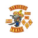 BANDIDOS MC Biker Embroidery Patches Iron on Jacket Vest Sew on for Clothing