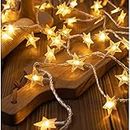 fizzytech 25 Led 4 Meter Star String Lights,Plug in Fairy String Lights Waterproof,Extendable for Indoor,Outdoor, Lights of Home Decoration Warm White,4 Meters