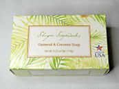 USA MADE Shugar Soapworks 6.25oz Oatmeal and Coconut Vegan Soap Bar NIB