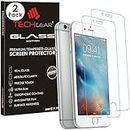 TECHGEAR [2 Pack] GLASS Edition for iPhone 6s, iPhone 6 (4.7 Inch) - Genuine Tempered Glass Screen Protector Guard Covers Compatible with Apple iPhone 6s, iPhone 6