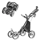 Caddytek V8-Superlite 4 Wheel Golf Push Cart, Explorer Version 8, Dark Grey, One Size
