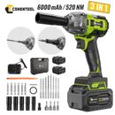 NEW 21V 3-in-1 Impact Wrench Cordless Combi Drill Driver Set with 2 Battery 2024