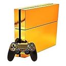 SKINOWN PS4 Skins Golden Skin Gold Sticker Vinly Decal Cover for Sony PS4 PlayStation 4 Console and Controller
