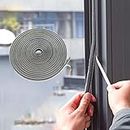 39.4FT Brush Weather Stripping, Neat Pile Self Adhesive Seal Strip for Windows and Door, Weatherstrip for Soundproofing, Windproof, Dustproof, Stronger Stickiness, 0.35'' Wide x 0.2'' Thick, Grey