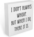 Funny Quotes Office Supplies Rustic Desk Decor White Wooden Box Sign Humor Novel