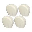 Explore Land Tire Covers 4 Pack - Tough Tire Wheel Protector for Truck, SUV, Trailer, Camper, RV - Universal Fits Tire Diameters 32-34.75 inches, White