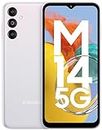 Samsung Galaxy M14 5G (ICY Silver,4GB,128GB)|50MP Triple Cam|Segment's Only 6000 mAh 5G SP|5nm Processor|2 Gen. OS Upgrade & 4 Year Security Update|12GB RAM with RAM Plus|Android 13|Without Charger