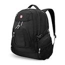 Swiss Gear International Carry-On Size Laptop Backpack - Holds Up to 17.3-Inch Laptop, Black